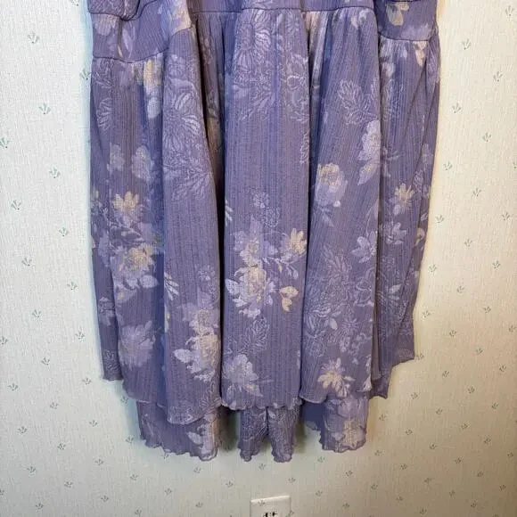 Torrid Double Flutter Sleeve Romper size 4X Floral Gauze Knit Whimsical Spring - Picture 10 of 13